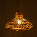 GLOBOSTAR® JENSON 00910 Boho Κρεμαστό Φωτιστικό Οροφής με Ντουί 1 x E27 AC 220-240V IP20 - Μπεζ - Μ38 x Π38 x Υ24cm - Image 2