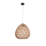GLOBOSTAR® JJENSON 00911 Boho Κρεμαστό Φωτιστικό Οροφής με Ντουί 1 x E27 AC 220-240V IP20 - Μπεζ - Μ35 x Π35 x Υ35cm - Image 3