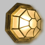 GLOBOSTAR® RUBY 00914 Vintage Φωτιστικό Οροφής με Ντουί 1 x E27 AC 220-240V IP20 - Μπρούτζινο Εφέ Σκουριάς - Μ21 x Π21 x Υ10cm - Image 3