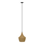 GLOBOSTAR® SHANGHAI ROPE 00916 Boho Κρεμαστό Φωτιστικό Οροφής με Ντουί 1 x E27 AC 220-240V IP20 - Μπεζ - Μ24 x Π24 x Υ30cm - Image 3