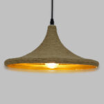 GLOBOSTAR® SHANGHAI ROPE 00917 Boho Κρεμαστό Φωτιστικό Οροφής με Ντουί 1 x E27 AC 220-240V IP20 - Μπεζ - Μ37 x Π37 x Υ20cm - Image 2