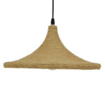 GLOBOSTAR® SHANGHAI ROPE 00917 Boho Κρεμαστό Φωτιστικό Οροφής με Ντουί 1 x E27 AC 220-240V IP20 - Μπεζ - Μ37 x Π37 x Υ20cm - Image 4