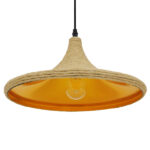 GLOBOSTAR® SHANGHAI ROPE 00917 Boho Κρεμαστό Φωτιστικό Οροφής με Ντουί 1 x E27 AC 220-240V IP20 - Μπεζ - Μ37 x Π37 x Υ20cm - Image 6