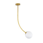 GLOBOSTAR® DRIZZLE 00921 Μοντέρνο Φωτιστικό Οροφής με Ντουί 1 x E27 AC 220-240V IP20 - Λευκό & Χρυσό - Μ15 x Π15 x Υ100cm - Image 4