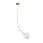 GLOBOSTAR® DRIZZLE 00922 Μοντέρνο Φωτιστικό Οροφής με Ντουί 1 x E27 AC 220-240V IP20 - Λευκό & Χρυσό - Μ15 x Π15 x Υ70cm - Image 3