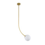 GLOBOSTAR® DRIZZLE 00922 Μοντέρνο Φωτιστικό Οροφής με Ντουί 1 x E27 AC 220-240V IP20 - Λευκό & Χρυσό - Μ15 x Π15 x Υ70cm - Image 6