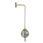 GLOBOSTAR® VIENNA 00923 Μοντέρνο Φωτιστικό Τοίχου - Απλίκα με Ντουί 1 x E27 AC 220-240V IP20 - Χρυσό & Μαύρο Φιμέ - Μ25 x Π23 x Υ27cm - Image 5