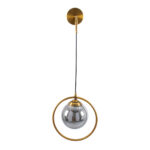 GLOBOSTAR® VIENNA 00923 Μοντέρνο Φωτιστικό Τοίχου - Απλίκα με Ντουί 1 x E27 AC 220-240V IP20 - Χρυσό & Μαύρο Φιμέ - Μ25 x Π23 x Υ27cm - Image 6