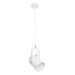GLOBOSTAR® HAZEL 00924 Μοντέρνο Κρεμαστό Φωτιστικό Οροφής με Ντουί 1 x E27 AC 220-240V IP20 - Λευκό & Χρυσό - Μ12 x Π12 x Υ27cm - Image 4