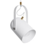GLOBOSTAR® HAZEL 00924 Μοντέρνο Κρεμαστό Φωτιστικό Οροφής με Ντουί 1 x E27 AC 220-240V IP20 - Λευκό & Χρυσό - Μ12 x Π12 x Υ27cm - Image 5