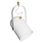 GLOBOSTAR® HAZEL 00924 Μοντέρνο Κρεμαστό Φωτιστικό Οροφής με Ντουί 1 x E27 AC 220-240V IP20 - Λευκό & Χρυσό - Μ12 x Π12 x Υ27cm - Image 6