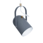 GLOBOSTAR® HAZEL 00925 Μοντέρνο Κρεμαστό Φωτιστικό Οροφής με Ντουί 1 x E27 AC 220-240V IP20 - Γκρι & Χρυσό - Μ12 x Π12 x Υ27cm - Image 6