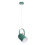 GLOBOSTAR® HAZEL 00928 Μοντέρνο Κρεμαστό Φωτιστικό Οροφής με Ντουί 1 x E27 AC 220-240V IP20 - Πράσινο & Χρυσό - Μ12 x Π12 x Υ27cm - Image 4