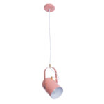 GLOBOSTAR® HAZEL 00929 Μοντέρνο Κρεμαστό Φωτιστικό Οροφής με Ντουί 1 x E27 AC 220-240V IP20 - Ροζ & Χρυσό - Μ12 x Π12 x Υ27cm - Image 4