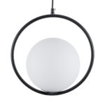 GLOBOSTAR® MADRID 00931 Μοντέρνο Κρεμαστό Φωτιστικό Οροφής με Ντουί 1 x E27 AC 220-240V IP20 - Μαύρο & Λευκό - Μ30 x Π20 x Υ30cm - Image 5