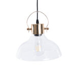 GLOBOSTAR® JAVER 00933 Vintage Κρεμαστό Φωτιστικό Οροφής με Ντουί 1 x E27 AC 220-240V IP20 - Διάφανο & Ροζ Χρυσό - Μ24.5 x Π24.5 x Υ25cm - Image 6