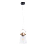 GLOBOSTAR® JAVER 00934 Vintage Κρεμαστό Φωτιστικό Οροφής με Ντουί 1 x E27 AC 220-240V IP20 - Διάφανο & Ροζ Χρυσό - Μ14.5 x Π14.5 x Υ28cm - Image 4