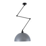 GLOBOSTAR® LOTUS 00937 Μοντέρνο Φωτιστικό Οροφής με Ντουί 1 x E27 AC 220-240V IP20 - Γκρι & Μαύρο - Μ30 x Π30 x Υ21cm - Image 4