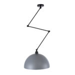 GLOBOSTAR® LOTUS 00937 Μοντέρνο Φωτιστικό Οροφής με Ντουί 1 x E27 AC 220-240V IP20 - Γκρι & Μαύρο - Μ30 x Π30 x Υ21cm - Image 6