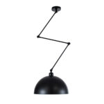 GLOBOSTAR® LOTUS 00939 Μοντέρνο Φωτιστικό Οροφής με Ντουί 1 x E27 AC 220-240V IP20 - Μαύρο - Μ30 x Π30 x Υ21cm - Image 4