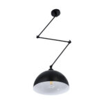GLOBOSTAR® LOTUS 00939 Μοντέρνο Φωτιστικό Οροφής με Ντουί 1 x E27 AC 220-240V IP20 - Μαύρο - Μ30 x Π30 x Υ21cm - Image 6