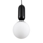 GLOBOSTAR® MAVERICK 00945 Μοντέρνο Κρεμαστό Φωτιστικό Οροφής με Ντουί 1 x E27 AC 220-240V IP20 - Μαύρο & Λευκό - Μ15 x Π15 x Υ33cm - Image 5