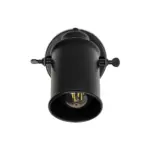 GLOBOSTAR® JAKE 00948 Μοντέρνο Φωτιστικό Τοίχου - Απλίκα με Ντουί 1 x E27 AC 220-240V IP20 - Μαύρο - Μ9 x Π22 x Y22cm - Image 3