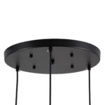 GLOBOSTAR® MONROE 00952 Μοντέρνο Κρεμαστό Φωτιστικό Οροφής με Ντουί 3 x E27 AC 220-240V IP20 - Μαύρο & Λευκό - Μ60 x Π60 x Υ50cm - Image 6