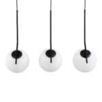 GLOBOSTAR® MONROE 00954 Μοντέρνο Κρεμαστό Φωτιστικό Οροφής με Ντουί 3 x E27 AC 220-240V IP20 - Μαύρο & Λευκό - Μ74 x Π25 x Υ50cm - Image 5