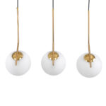 GLOBOSTAR® MONROE 00955 Μοντέρνο Κρεμαστό Φωτιστικό Οροφής με Ντουί 3 x E27 AC 220-240V IP20 - Χρυσό & Λευκό - Μ74 x Π25 x Υ50cm - Image 5