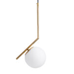 GLOBOSTAR® MONROE 00958 Μοντέρνο Κρεμαστό Φωτιστικό Οροφής με Ντουί 1 x E27 AC 220-240V IP20 - Χρυσό & Λευκό - Μ15 x Π15 x Υ49cm - Image 5