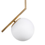 GLOBOSTAR® MONROE 00958 Μοντέρνο Κρεμαστό Φωτιστικό Οροφής με Ντουί 1 x E27 AC 220-240V IP20 - Χρυσό & Λευκό - Μ15 x Π15 x Υ49cm - Image 6