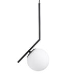GLOBOSTAR® MONROE 00959 Μοντέρνο Κρεμαστό Φωτιστικό Οροφής με Ντουί 1 x E27 AC 220-240V IP20 - Μαύρο & Λευκό - Μ15 x Π15 x Υ49cm - Image 5