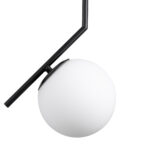 GLOBOSTAR® MONROE 00959 Μοντέρνο Κρεμαστό Φωτιστικό Οροφής με Ντουί 1 x E27 AC 220-240V IP20 - Μαύρο & Λευκό - Μ15 x Π15 x Υ49cm - Image 6