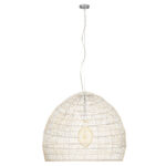 GLOBOSTAR® MALIBU 00965 Boho Κρεμαστό Φωτιστικό Οροφής με Ντουί 1 x E27 AC 220-240V IP20 - Μπεζ - Μ100 x Π100 x Y86cm - Image 3