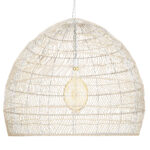 GLOBOSTAR® MALIBU 00965 Boho Κρεμαστό Φωτιστικό Οροφής με Ντουί 1 x E27 AC 220-240V IP20 - Μπεζ - Μ100 x Π100 x Y86cm - Image 4