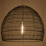 GLOBOSTAR® MALIBU 00966 Boho Κρεμαστό Φωτιστικό Οροφής με Ντουί 1 x E27 AC 220-240V IP20 - Μαύρο - Μ100 x Π100 x Y86cm - Image 2