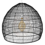 GLOBOSTAR® MALIBU 00966 Boho Κρεμαστό Φωτιστικό Οροφής με Ντουί 1 x E27 AC 220-240V IP20 - Μαύρο - Μ100 x Π100 x Y86cm - Image 5