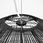 GLOBOSTAR® MALIBU 00966 Boho Κρεμαστό Φωτιστικό Οροφής με Ντουί 1 x E27 AC 220-240V IP20 - Μαύρο - Μ100 x Π100 x Y86cm - Image 6