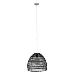 GLOBOSTAR® MALIBU 00969 Boho Κρεμαστό Φωτιστικό Οροφής με Ντουί 1 x E27 AC 220-240V IP20 - Μαύρο - Μ40 x Π40 x Υ35cm - Image 2