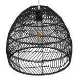 GLOBOSTAR® MALIBU 00969 Boho Κρεμαστό Φωτιστικό Οροφής με Ντουί 1 x E27 AC 220-240V IP20 - Μαύρο - Μ40 x Π40 x Υ35cm - Image 4
