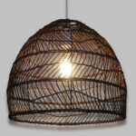 GLOBOSTAR® MALIBU 00970 Boho Κρεμαστό Φωτιστικό Οροφής με Ντουί 1 x E27 AC 220-240V IP20 - Καφέ - Μ40 x Π40 x Υ35cm - Image 2