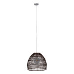 GLOBOSTAR® MALIBU 00970 Boho Κρεμαστό Φωτιστικό Οροφής με Ντουί 1 x E27 AC 220-240V IP20 - Καφέ - Μ40 x Π40 x Υ35cm - Image 3