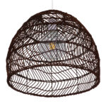 GLOBOSTAR® MALIBU 00970 Boho Κρεμαστό Φωτιστικό Οροφής με Ντουί 1 x E27 AC 220-240V IP20 - Καφέ - Μ40 x Π40 x Υ35cm - Image 6