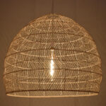 GLOBOSTAR® MALIBU 00974 Boho Κρεμαστό Φωτιστικό Οροφής με Ντουί 1 x E27 AC 220-240V IP20 - Μπεζ - Μ100 x Π100 x Y86cm - Image 2