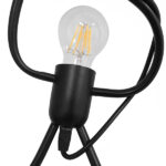 GLOBOSTAR® LITTLE MAN 00980 Μοντέρνο Κρεμαστό Φωτιστικό Οροφής με Ντουί 3 x E27 AC 220-240V IP20 - Μαύρο - Μ70 x Π10 x Υ105cm - Image 3