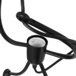 GLOBOSTAR® LITTLE MAN 00980 Μοντέρνο Κρεμαστό Φωτιστικό Οροφής με Ντουί 3 x E27 AC 220-240V IP20 - Μαύρο - Μ70 x Π10 x Υ105cm - Image 4