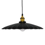 GLOBOSTAR® MARGI 00982 Vintage Κρεμαστό Φωτιστικό Οροφής με Ντουί 1 x E27 AC 220-240V IP20 - Μαύρο & Χρυσό - Μ40 x Π40 x Y15cm - Image 3