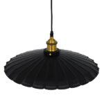 GLOBOSTAR® MARGI 00982 Vintage Κρεμαστό Φωτιστικό Οροφής με Ντουί 1 x E27 AC 220-240V IP20 - Μαύρο & Χρυσό - Μ40 x Π40 x Y15cm - Image 4