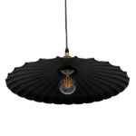GLOBOSTAR® MARGI 00982 Vintage Κρεμαστό Φωτιστικό Οροφής με Ντουί 1 x E27 AC 220-240V IP20 - Μαύρο & Χρυσό - Μ40 x Π40 x Y15cm - Image 5